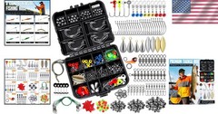 187pcs fishing accessories kit with tackle box fishing hooks sinkers weights …
