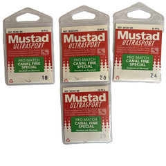 mustad ultrasport canal fine special mix pack of 1 x 18 2 x 20 2 x 24 1 x 26