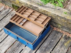 Fishing Tackle Toolbox Kennedy Kits T-18 Vintage 18x8x7 Two Trays 10 Lbs USA Vtg