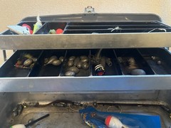 💙RARE My Buddy Fishing Metal Tackle Box INCLUDES HUGE LOT VTG LURES JIGS