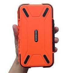 SMALL Fishing Tackle Box, Floating Orange (Size: 7.8″ L X 4.2″ W X 1.8″ H)