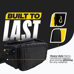 Fishing Hauler Tackle Bag Water Resistant Hard Molded Bottom Gear Storage
