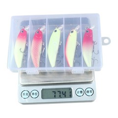 5 Piece Luminous Fishing Lure Set for Bass Trout Mackerel Salmon 56 58g