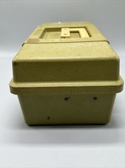 Plano 5410 Green Beige Tackle Box Storage Crafts Tools Vintage With Tray