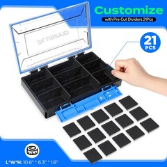 Waterproof Fishing Tackle Box Organizer with Removable Dividers and Trays