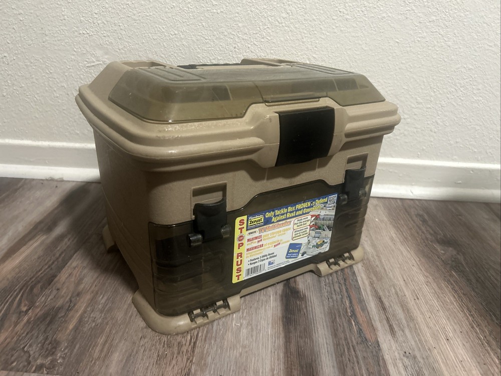 Plano Tackle Storage Box Green/Sand 4 Tray Fishing Tackle Box