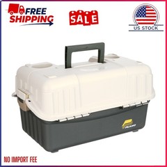BIG SALE !! Plano 6-Tray Hip Roof Large Tackle Storage Box, Green/Sand, NEW