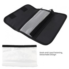 Portable Soft Bait Storage Bag, Nylon Fishing Lure Case with 6 Inner Pockets