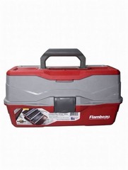 Flambeau Outdoors Classic 3-Tray Tackle Box 6383TB Red/Gray Fishing Storage NEW
