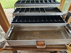 Vintage UMCO 175-A Aluminum 3 Tray Tackle Box Watertown MN, USA 6x6x17