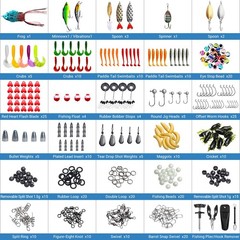 315PCS Portable Fishing Lures Tackle Box with Pliers & Hook Remover, 3-Tier C…