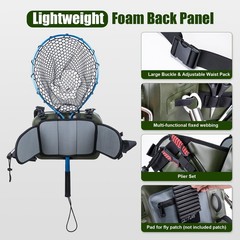 Waterproof Fishing Waist Pack, IPX8 840D TPU Large Tackle Bag with Rod Holder…