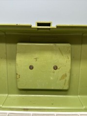 Plano 5410 Green Beige Tackle Box Storage Crafts Tools Vintage With Tray
