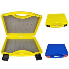 Large Streamer Fly Box Click Lock Saltwater Fishing Yellow 9.68×7.2×2.56 Inch