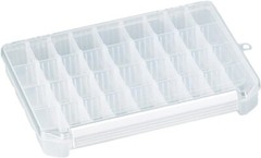 MEIHO Clear Case C1200ND 255x190x40mm Polypropylene ‎32 partition plates 175968
