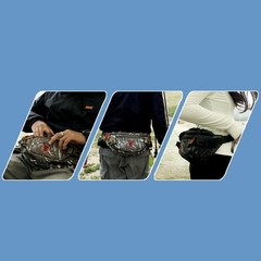 KINGDOM Fishing Waist Pack – Black Water-Resistant Tackle Storage Bag with