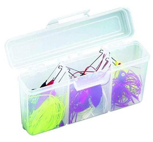 Outdoors 00220 Spinnerbait Box, Fishing Bait and Lure Organizer, Clear Small