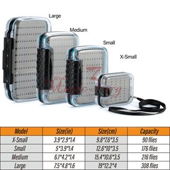 Fly Fishing Box Two-Sided Waterproof Easy Grip Foam Jig Fly Box Multiple Sizes