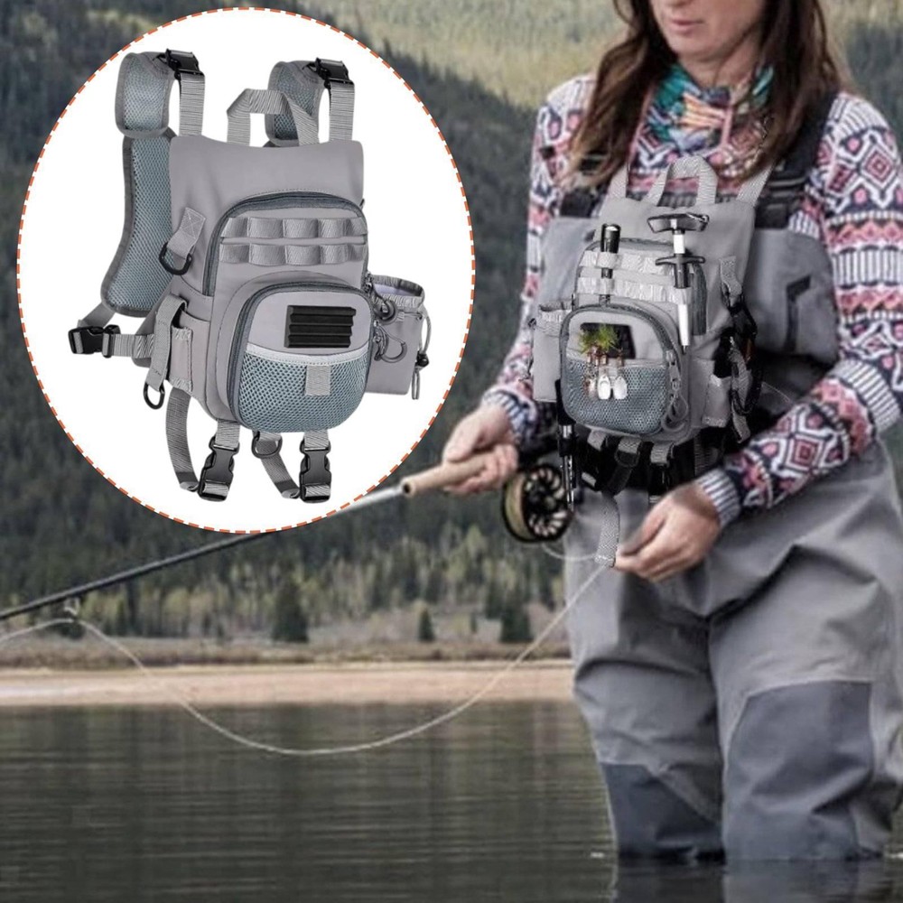 Fishing Chest Pack Waterproof Sturdy for Men Women for Running Outdoor Gifts