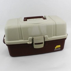 Plano Model 6134 Three Tier Tackle Box Brown And Beige
