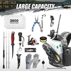 New Piscifun Fishing Backpack with Rod Holder, Lightweight Sling Bag Storge Gear