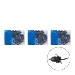 Fishing Lure Tadpole Style Floating Soft Bait for Bass 6.8cm Black PVC 30pcs
