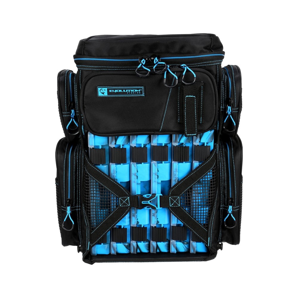 Evolution Fishing Drift Series Tackle Backpack – Blue, 3600 Size, Outdoor