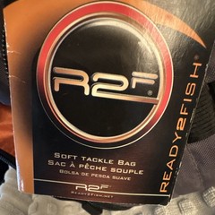 Ready2Fish R2F-SSTB Tackle Bag Gray Black Orange Waterproof Pocket Compartments