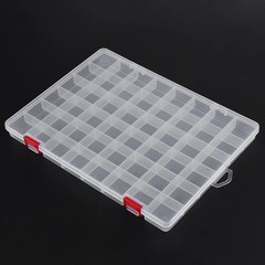 48 Compartments Plastic Storage Saver Box Organizer Case Nails Beads Jewelry