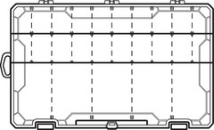 Efficient Fishing Tackle Organizer – Tuff Tainer with 25 Compartments & Dividers