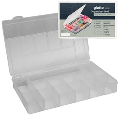 Tackle Box Organizer with 13 Compartments – Clear Plastic Storage Box with