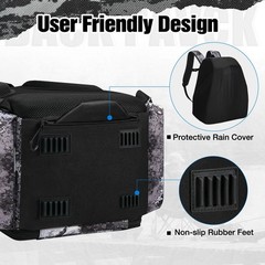 Fishing Tackle Backpack with Rod Holders & 4 Tackle Boxes, Outdoor Fishing Ba…