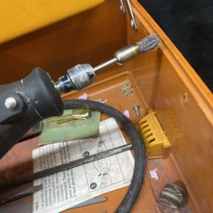 Fenwick 3.5 Wide‑Body Tackle Box Orange With Dremel Multi Pro + Accessories