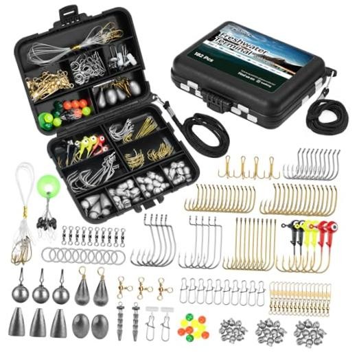 by KastKing Compact Fishing Tackle Kit for Bass 182pcs Terminal Tackle Kit