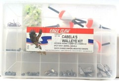 1 Count Eagle Claw Fishing Tackle Company Co. Cabela’s Walleye Kit 190 Pieces