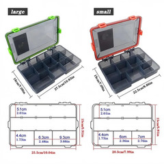 Large Capacity Fishing Tackle Box Organizer for Hooks Lures Bait Storage