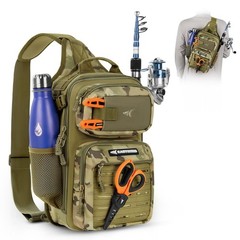 Lightweight Tactical Sling Fishing Backpack – Storage Bag for Gear & Equipment,