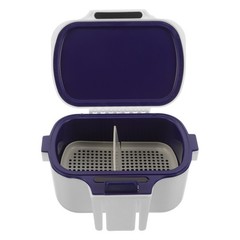 White Insulated Bait Storage Box for Worms Double Layer Portable Design