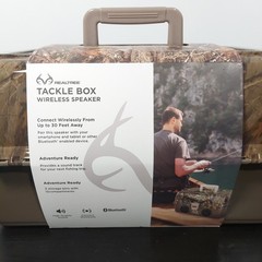Realtree Tackle Box Wireless Speaker Camo Bluetooth Vivitar Fishing Storage NEW