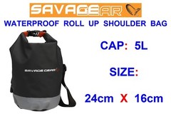 CLEARANCE SAVAGE GEAR WP WATERPROOF ROLL UP BAG 5L BOAT BANK KAYAK LURE FISHING