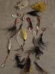 Dream LOT of RARE Vintage WOODEN Fishing LURES/TACKLE/REEL ECT. HEDDON TORPEDOS