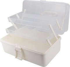 Lightweight 3-Layer Plastic Organizer for Fishing Tackle & Craft Supplies