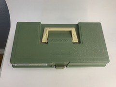 Vintage Plano Fishing Tackle Box 2110 Plastic 1 Tray with Grandpa’s Goodies Mix
