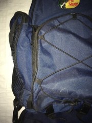 Bass Pro Shop Backpack Blue Vintage With Lower Attachment Bag