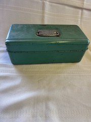 Vintage Liberty Fishing Tackle Box 13″ X 5″x 7″ USA