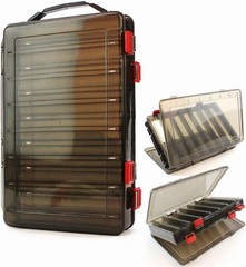 Double-Sided Fishing Lure Hook Tackle Box Visible Hard Plastic Clear Fishing …