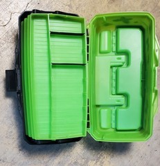 Flambeau Outdoors 6383FG 3-Tray – Classic Tray Tackle Box – Frost Green/Black