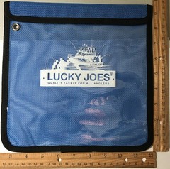 2 Single pocket fishing tackle storage bag 9.5 X 9.5 in. lures leader wire or?
