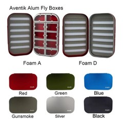 Top Quality Aventik Aluminum Dark Red Satin 10 Compartment Fly Box with Eva Foam