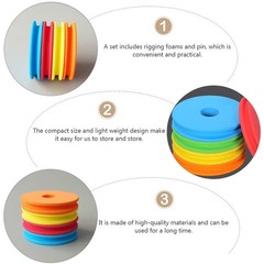 1 Set Compact Eva Fishing Spools for Line Storage and Rigging Accessories